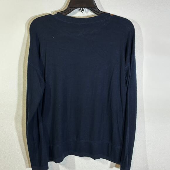 Lucky Brand Men's Size Medium M Navy Blue Pullover Sweater Lightweight - Picture 3 of 8